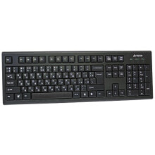 Клавиатуры a4Tech KR-85 клавиатура USB QWERTY Американский английский Черный A4TKLA19739