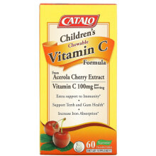 Катало Натуралс, формула с витамином C для детей, 50 мг, 60 вегетарианских жевательных таблеток