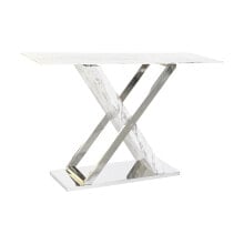 Console DKD Home Decor White Grey Silver Crystal Steel 120 x 40 x 75 cm
