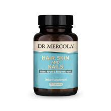 Витамины и БАДы для кожи dr. Mercola Hair Skin and Nails Комплекс с биотином, кератином и гиалуроновой кислотой для кожи, ногтей и волос