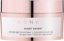 Luxuriöse regenerierende, nährende und feuchtigkeitsspendende Anti-Aging Nachtcreme für frische und strahlende Gesichtshaut - Monat Night Haven Overnight Age Control Cream