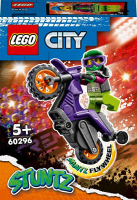 Конструктор LEGO LEGO 60296 City Stuntz Stunt-Motorrad mit aufziehbarem Hinterrad und Stunt-Minifigur, Spielzeug fr Kinder ab 5 Jahren