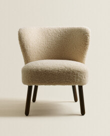 Beige terry armchair