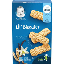 Печенье, супы, макароны для малышей гербер, Lil 'Biscuits, для детей от 12 месяцев, 126 г (4,44 унции)