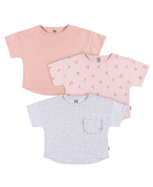 Купить детские футболки и майки для малышей Gerber: Baby Girls Baby Baby Short Sleeve T-Shirts, 3 Pack