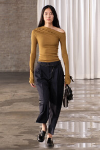 Delicate asymmetric draped top