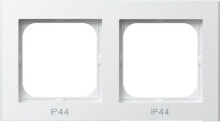 Умные розетки, выключатели и рамки ospel Sonata double frame for switches IP-44 white (RH-2R / 00)