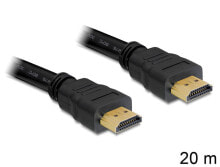 DeLOCK 20m, HDMI - HDMI HDMI кабель HDMI Тип A (Стандарт) Черный 83452