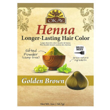 Okay Pure Naturals, хна, стойкая краска для волос, золотисто-каштановый, 56,7 г (2 унции)