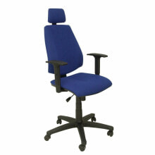 Office Chair with Headrest Montalvos P&C 942253 Blue