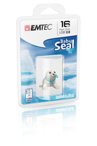 Emtec Baby Seal USB флеш накопитель 16 GB USB тип-A 2.0 Синий, Белый ECMMD16GM334