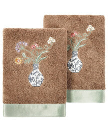 Linum Home textiles Turkish Cotton Stella Embellished Towel Set, 3 Piece