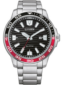 Мужские наручные часы с серебряным браслетом Citizen AW1527-86E Eco-Drive sport mens 46mm 10ATM