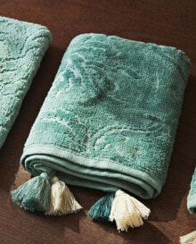 (pack of 3) jacquard towel with tassels