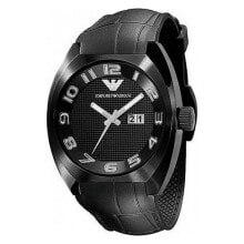 Мужские наручные часы с ремешком Мужские наручные часы с черным кожаным ремешком Armani AR5844 ( 46 mm)