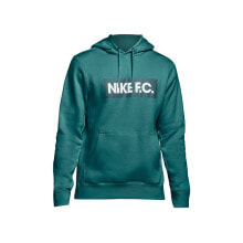 Мужские спортивные худи Мужское худи с капюшоном спортивное синее с логотипом Nike FC Essentials