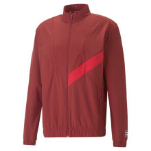 Puma Running Tracksuit Full Zip Jacket X Ciele Mens Red Casual Athletic Outerwea