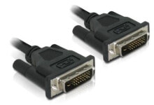 DeLOCK DVI 24+1 Cable 0.5m male/male DVI кабель 0,5 m DVI-D Черный 84369