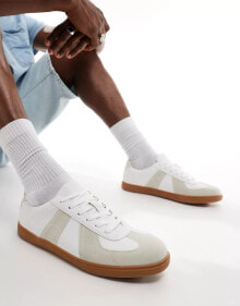 Купить мужские кроссовки и кеды Truffle Collection: Truffle Collection minimal tennis trainers in white