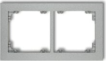 Розетки, выключатели и рамки Karlik Universal double frame Deco silver metallic (7DR-2)