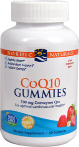 Коэнзим Q10 Nordic Naturals CoQ10 Коэнзим Q10 для поддержки сердечно-сосудистой системы 100 мг 60 жевательных таблеток