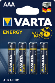 Батарейки и аккумуляторы для фото- и видеотехники Varta Energy AAA Батарейка одноразового использования Щелочной 4103229414