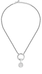 Женские кулоны и подвески элегантное стальное ожерелье с Хрустальными каплями Древа Жизни SCZ1178