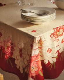 Floral cotton tablecloth