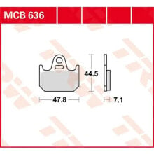 TRW Allround Yamaha TZ 250 93 organic rear brake Pads