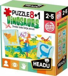 Деревянные пазлы для детей Headu Puzzle 8 + 1 Dinosaurs