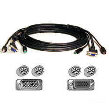 Computer connectors and adapters belkin OmniView Cable Kit PS2 Moulded 3m - 3 m - Black