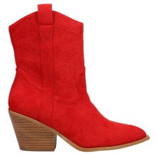 Красные женские ботинки