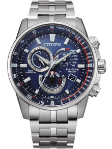 Мужские наручные часы с серебряным браслетом Citizen CB5880-54L Eco-Drive radio-controlled chrono 43mm 20ATM