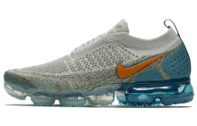 Nike VaporMax Moc 2 Light Silver Campfire Orange Celestial Teal 气垫减震 减震 低帮 跑步鞋 女款 银灰蓝 / Кроссовки Nike VaporMax Moc AJ6599-005