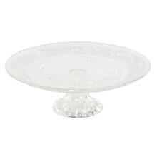 Snack tray Home ESPRIT Transparent Crystal 23 x 23 x 8 cm