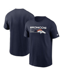 Nike men's Navy Denver Broncos Division Essential T-shirt