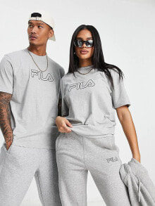 Fila – Unisex Heritage – T-Shirt in Grau