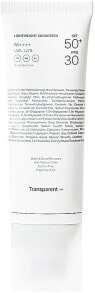 Sonnenschutzcreme für das Gesicht - Transparent Lab Lightweight Sunscreen SPF50+