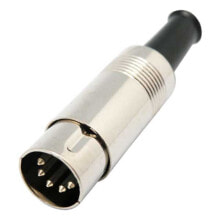 EUROCONNEX 1869 Metallic DIN Male Connector 5P 180