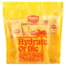 BUBS Naturals, Hydrate or Die, Electrolyte Drink Mix, Lemon, 7 Sticks, 0.4 oz (14 g) Each