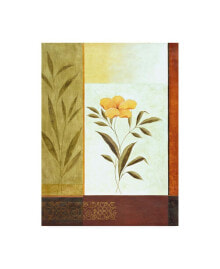 Trademark Global pablo Esteban Orange Flower and Leaves Canvas Art - 36.5