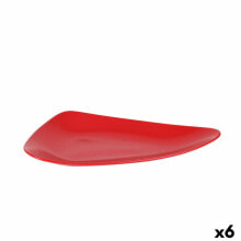 Snack tray Ceramic Red 31 x 18 x 4 cm (6 Units)