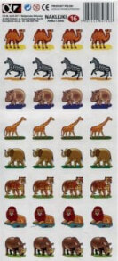 Наклейки для детского творчества aLFA-ZET Stickers Alfik and Zetka 16 Animals