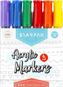 Starpak MARKER AKRYL 6KOL OKR STK WB 12/72