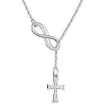 Ювелирные колье Gold original necklace Infinity with a cross 273 001 00132 07