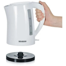 Чайники для кипячения воды sEVERIN WK3494 Практичный чайник 1,5 л, быстрое кипячение, автоматическое отключение, открытие XXL, очистка кабеля, основание 360, белый