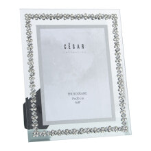 Photo frame Alexandra House Living Grey Crystal Mirror 23 x 28 x 2 cm