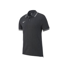 Мужские спортивные поло Мужская футболка-поло спортивная черная с логотипом Nike Team Club 19