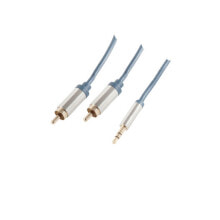 shiverpeaks sp-PROFESSIONAL аудио кабель 3 m 3,5 мм 2 x RCA Синий, Хромовый SP30843