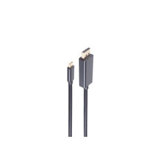 Кабели и провода для строительства shiverpeaks BS10-60025 кабельный разъем/переходник Displayport USB Typ C Черный